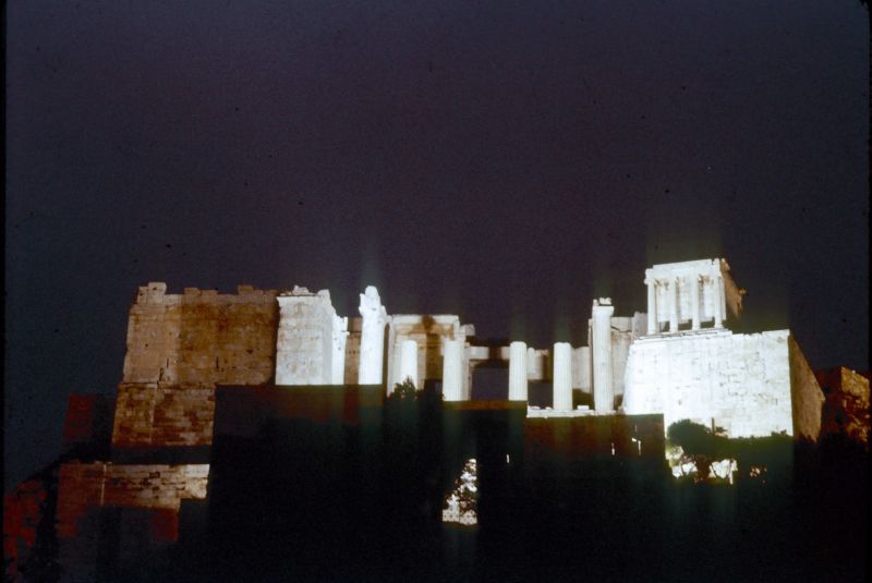 1 Acropolis at night from below