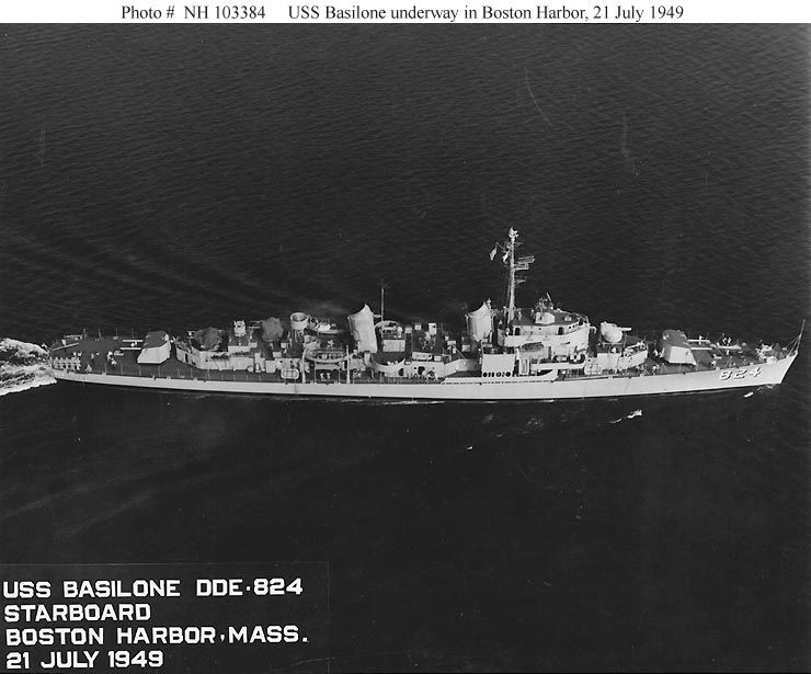 Underway in Boston harbor July, '49