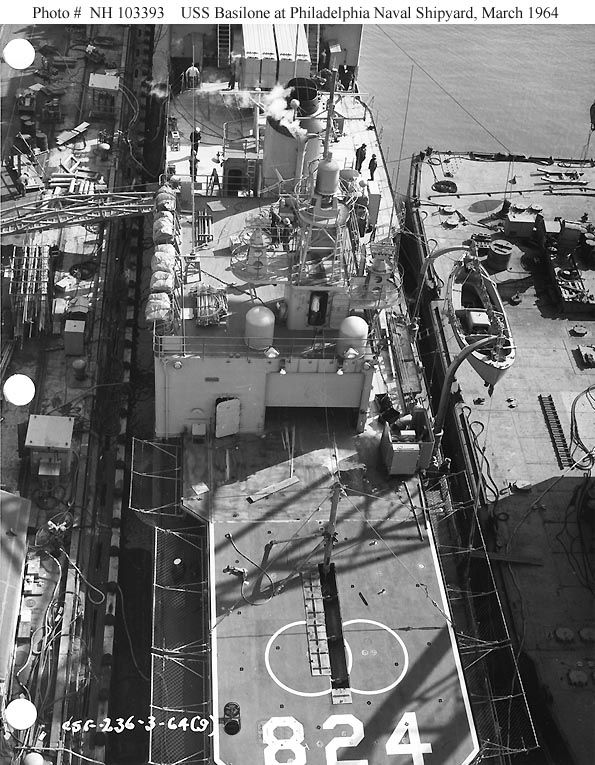 View of the flight deck, and aft superstructure.  PNS, Mar. '64