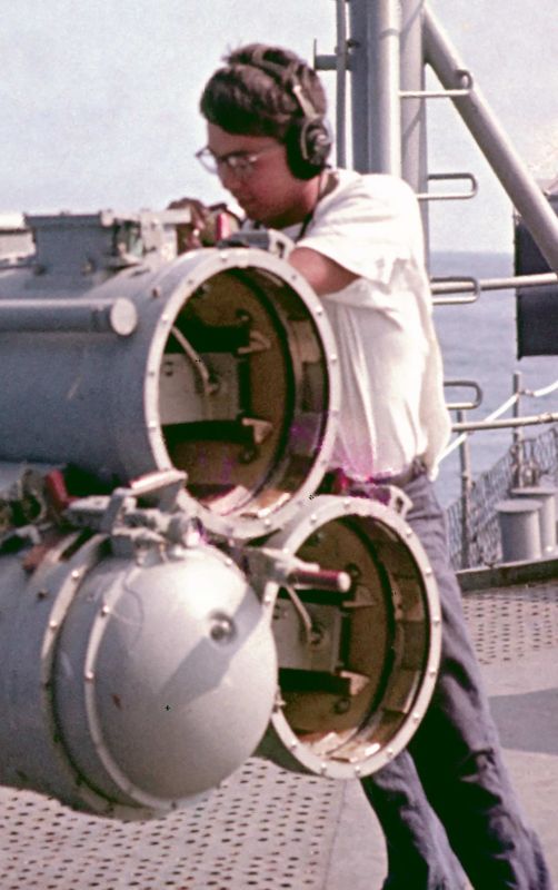 Preparing to fire a torpedo closeup