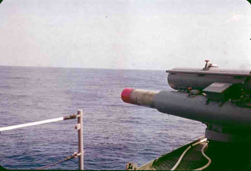 slide 2 Firing practice torpedo at a sub 1969